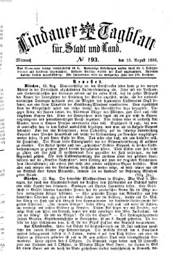 Lindauer Tagblatt für Stadt und Land Mittwoch 15. August 1866
