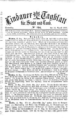 Lindauer Tagblatt für Stadt und Land Donnerstag 16. August 1866
