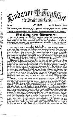 Lindauer Tagblatt für Stadt und Land Freitag 28. Dezember 1866