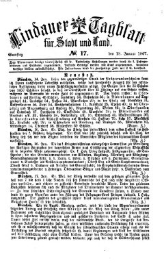 Lindauer Tagblatt für Stadt und Land Samstag 19. Januar 1867