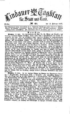 Lindauer Tagblatt für Stadt und Land Freitag 15. Februar 1867