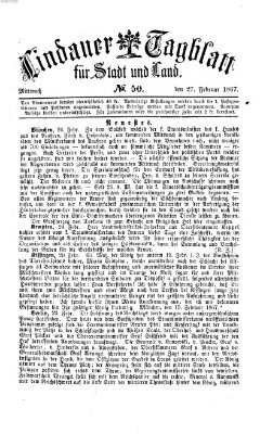 Lindauer Tagblatt für Stadt und Land Mittwoch 27. Februar 1867