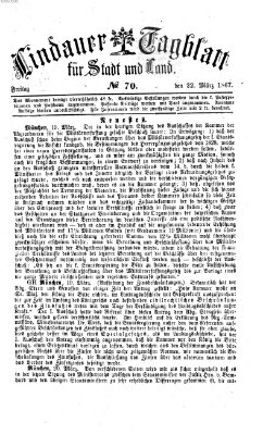 Lindauer Tagblatt für Stadt und Land Freitag 22. März 1867
