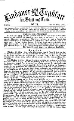 Lindauer Tagblatt für Stadt und Land Samstag 23. März 1867