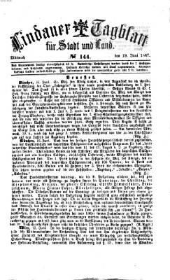 Lindauer Tagblatt für Stadt und Land Mittwoch 19. Juni 1867
