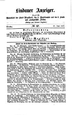 Lindauer Tagblatt für Stadt und Land Dienstag 25. Juni 1867