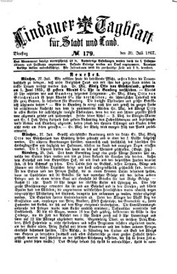 Lindauer Tagblatt für Stadt und Land Dienstag 30. Juli 1867
