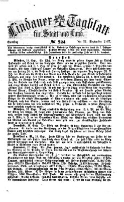 Lindauer Tagblatt für Stadt und Land Samstag 21. September 1867