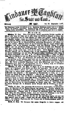 Lindauer Tagblatt für Stadt und Land Mittwoch 25. September 1867