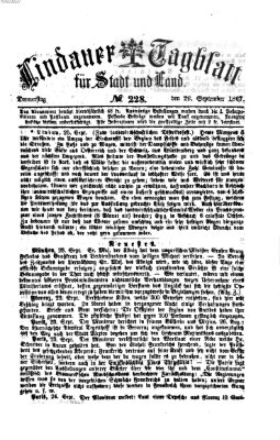 Lindauer Tagblatt für Stadt und Land Donnerstag 26. September 1867