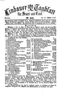 Lindauer Tagblatt für Stadt und Land Samstag 12. Oktober 1867