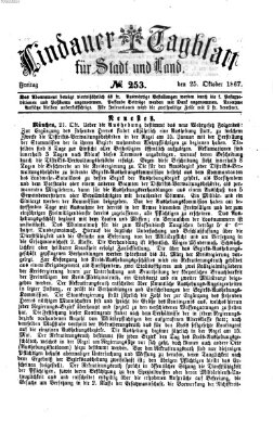 Lindauer Tagblatt für Stadt und Land Freitag 25. Oktober 1867