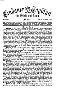 Lindauer Tagblatt für Stadt und Land Mittwoch 30. Oktober 1867