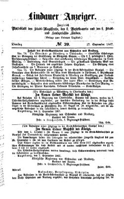 Lindauer Tagblatt für Stadt und Land Dienstag 17. September 1867