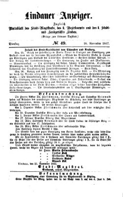 Lindauer Tagblatt für Stadt und Land Dienstag 26. November 1867