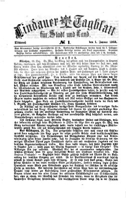 Lindauer Tagblatt für Stadt und Land Mittwoch 1. Januar 1868