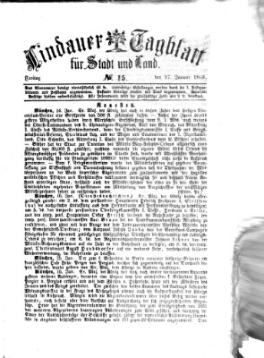Lindauer Tagblatt für Stadt und Land Freitag 17. Januar 1868