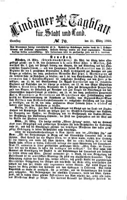 Lindauer Tagblatt für Stadt und Land Samstag 21. März 1868