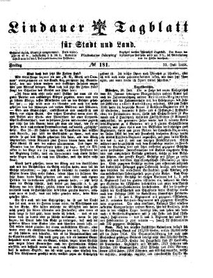 Lindauer Tagblatt für Stadt und Land Freitag 31. Juli 1868