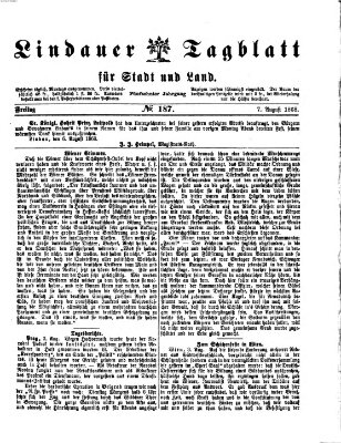 Lindauer Tagblatt für Stadt und Land Freitag 7. August 1868