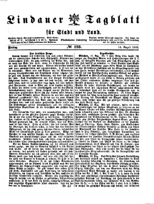 Lindauer Tagblatt für Stadt und Land Freitag 14. August 1868