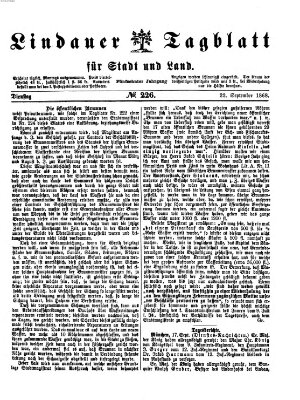 Lindauer Tagblatt für Stadt und Land Dienstag 22. September 1868
