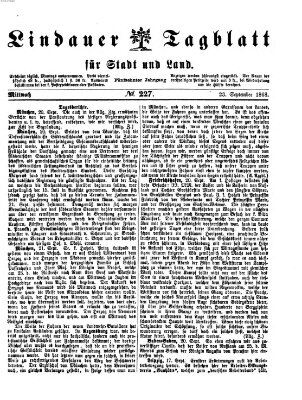 Lindauer Tagblatt für Stadt und Land Mittwoch 23. September 1868