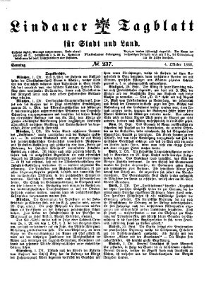 Lindauer Tagblatt für Stadt und Land Sonntag 4. Oktober 1868