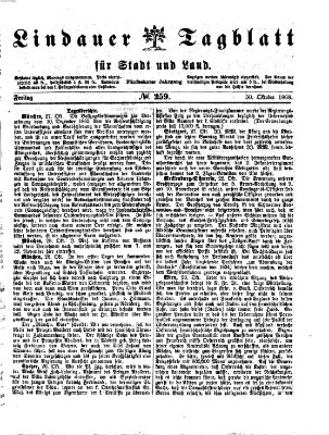 Lindauer Tagblatt für Stadt und Land Freitag 30. Oktober 1868