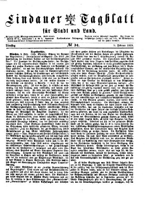 Lindauer Tagblatt für Stadt und Land Dienstag 9. Februar 1869
