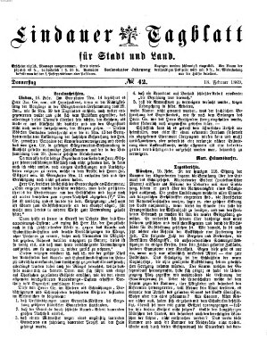 Lindauer Tagblatt für Stadt und Land Donnerstag 18. Februar 1869