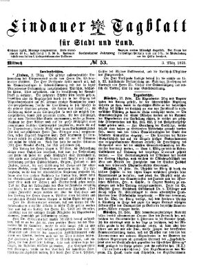 Lindauer Tagblatt für Stadt und Land Mittwoch 3. März 1869