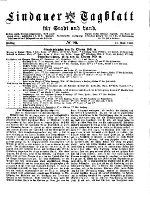 Lindauer Tagblatt für Stadt und Land Freitag 16. April 1869