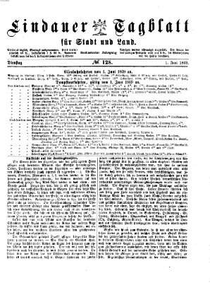 Lindauer Tagblatt für Stadt und Land Dienstag 1. Juni 1869
