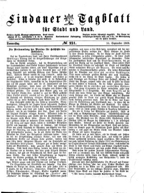 Lindauer Tagblatt für Stadt und Land Donnerstag 16. September 1869