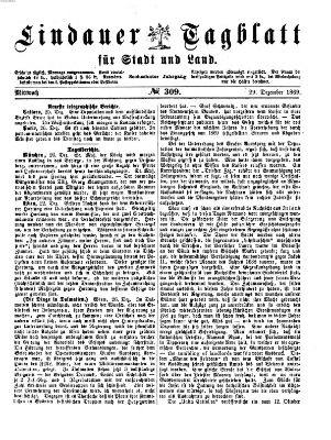 Lindauer Tagblatt für Stadt und Land Mittwoch 29. Dezember 1869