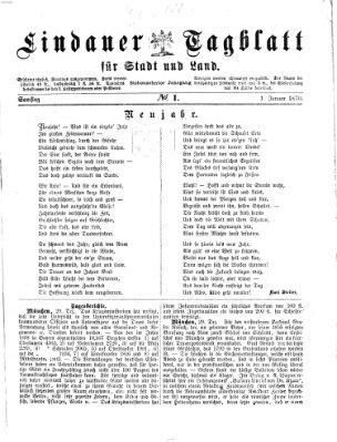Lindauer Tagblatt für Stadt und Land Samstag 1. Januar 1870