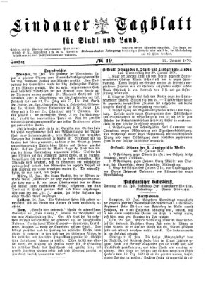Lindauer Tagblatt für Stadt und Land Samstag 22. Januar 1870