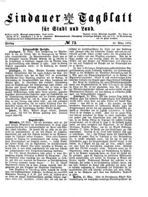 Lindauer Tagblatt für Stadt und Land Freitag 25. März 1870
