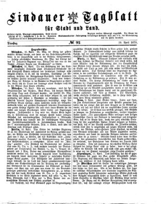 Lindauer Tagblatt für Stadt und Land Dienstag 19. April 1870