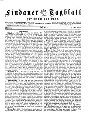 Lindauer Tagblatt für Stadt und Land Mittwoch 11. Mai 1870