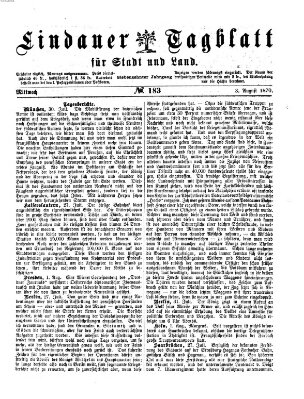Lindauer Tagblatt für Stadt und Land Mittwoch 3. August 1870