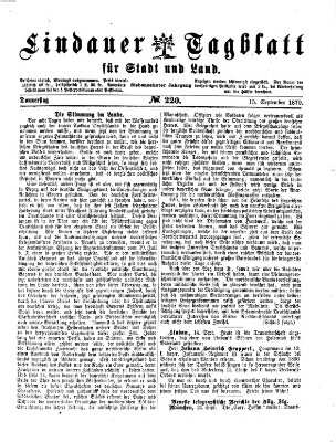 Lindauer Tagblatt für Stadt und Land Donnerstag 15. September 1870