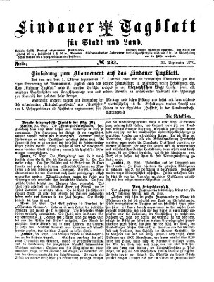 Lindauer Tagblatt für Stadt und Land Freitag 30. September 1870