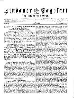Lindauer Tagblatt für Stadt und Land Dienstag 27. Dezember 1870