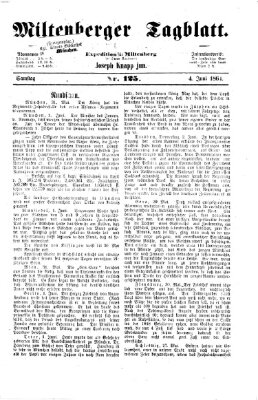 Miltenberger Tagblatt Samstag 4. Juni 1864