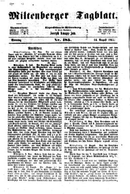 Miltenberger Tagblatt Sonntag 14. August 1864