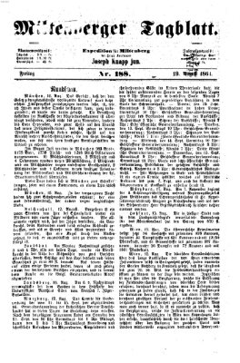 Miltenberger Tagblatt Freitag 19. August 1864