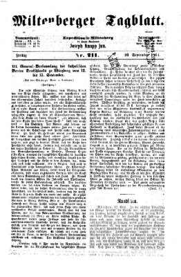 Miltenberger Tagblatt Freitag 16. September 1864