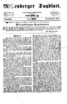 Miltenberger Tagblatt Donnerstag 29. September 1864